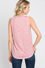 Rust Floral Print Tank