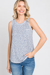 Grey Floral Print Tank