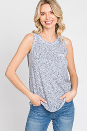 Grey Floral Print Tank