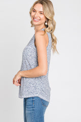 Grey Floral Print Tank