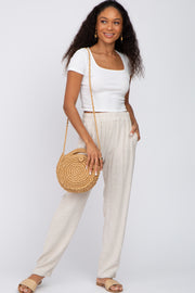 Beige Linen Pants