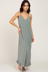 Olive Racerback Maxi Dress