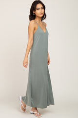 Olive Racerback Maxi Dress