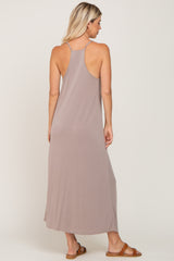 Taupe Racerback Maxi Dress