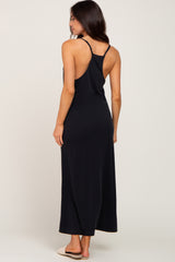 Black Racerback Maternity Maxi Dress