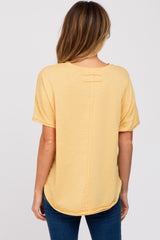 Yellow Button Front Top