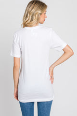 White "Boss Mama" Graphic Top