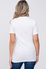 White "Boss Mama" Maternity Graphic Top