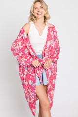 Fuchsia Floral Cover-Up