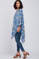 Blue Floral Cover-Up