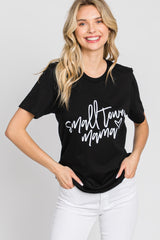 Black "Small Town Mama" Graphic Top