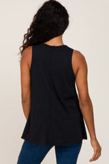 Black Heathered Tank Top