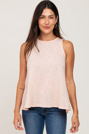 Light Pink Heathered Tank Top