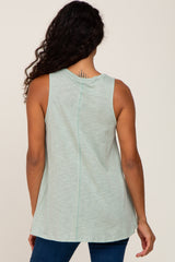 Sage Heathered Tank Top