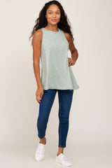 Sage Heathered Tank Top