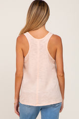 Light Pink V-Neck Hi-Low Maternity Tank Top