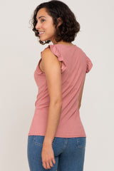 Mauve Sweetheart Neckline Top