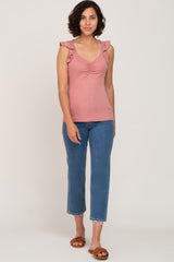 Mauve Sweetheart Neckline Top