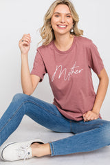 Mauve Mother Graphic Maternity T-Shirt