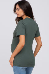 Forest Green Mother Graphic Maternity T-Shirt