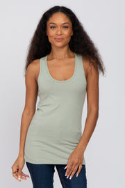 Sage Fitted Tank Top