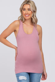 Mauve Fitted Maternity Tank Top