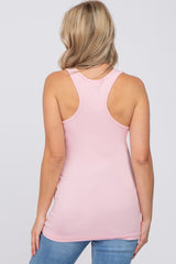 Light Pink Fitted Maternity Tank Top