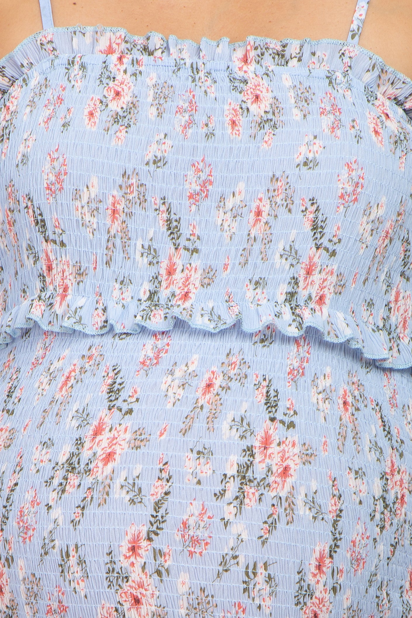 Maternity Full Gown- Floral (Light Orange)