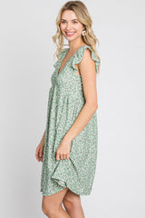 Light Green Floral Eyelet Dress