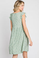 Light Green Floral Eyelet Dress