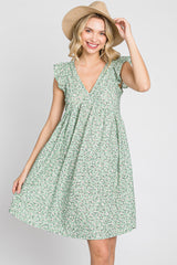 Light Green Floral Eyelet Dress