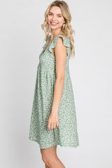 Light Green Floral Eyelet Dress