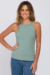 Light Olive Knit Maternity Tank Top