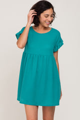 Jade Solid Waffle Knit Maternity Dress