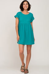 Jade Solid Waffle Knit Dress