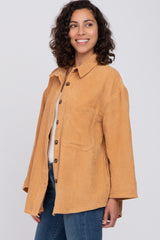 Camel Corduroy Shirt Jacket