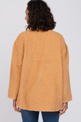 Camel Corduroy Shirt Jacket