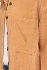 Camel Corduroy Shirt Jacket