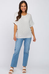 Heather Grey Knit Dolman Maternity Top