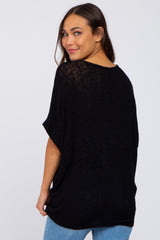 Black Knit Dolman Maternity Top