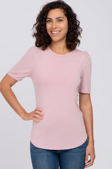 Pink Puff Sleeve Top