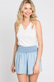 Light Blue Flowy Shorts