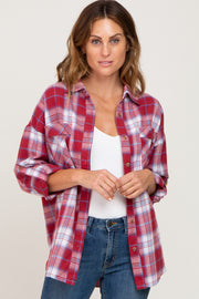 Red Plaid Flannel Top