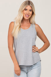 Heather Grey Scoop Neck Tank Top