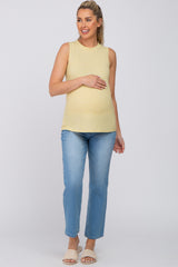 Yellow Heather Basic Maternity Tank Top