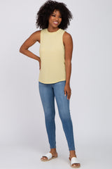 Yellow Heather Basic Tank Top