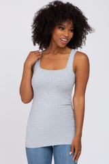 Heather Grey Ruched Tank Top