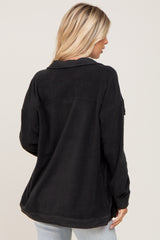 Charcoal Fleece Shirt Jacket