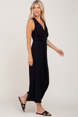 Black Sleeveless Flare Jumpsuit