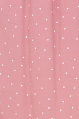 Pink Polka Dot Smocked Midi Dress